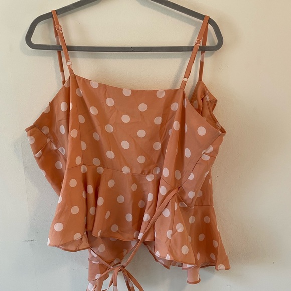 ASOS Design Ruffle Wrap Cami in Spot - Picture 5 of 6